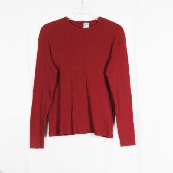 Utility Red Women's Knit Long Sleeve Pullover Knit Sweater Large 040 - Picture 1 of 6